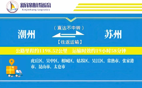 潮州到苏州物流公司