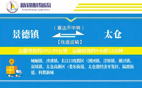 景德镇到太仓物流公司
