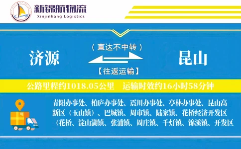 济源到昆山物流公司