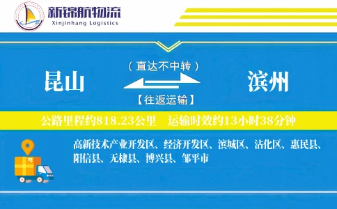 昆山到滨州物流公司