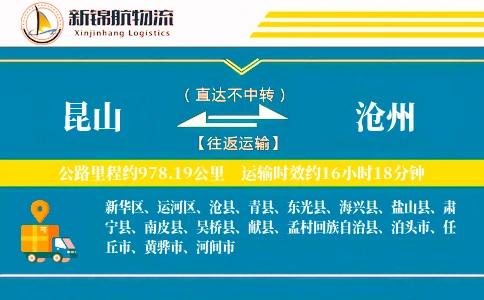 昆山到沧州物流公司