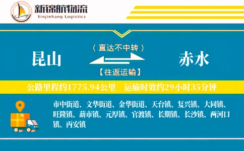 昆山到赤水物流公司