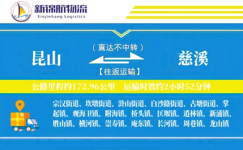 昆山到慈溪物流公司