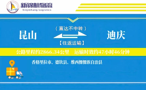 昆山到迪庆物流公司