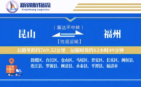 昆山到福州物流公司