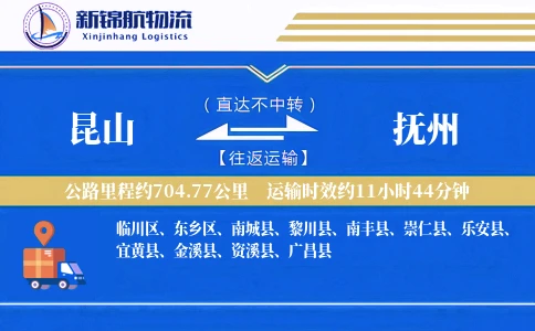 昆山到抚州物流公司