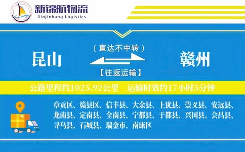 昆山到赣州物流公司