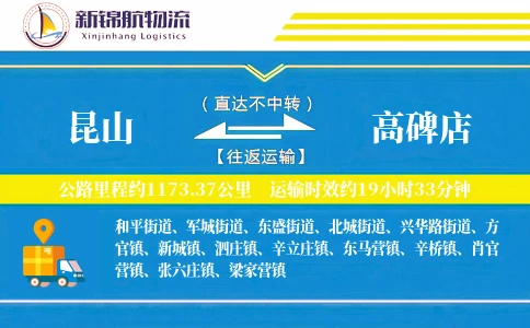 昆山到高碑店物流公司