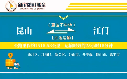 昆山到江门物流公司