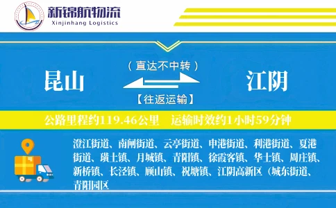 昆山到江阴物流公司