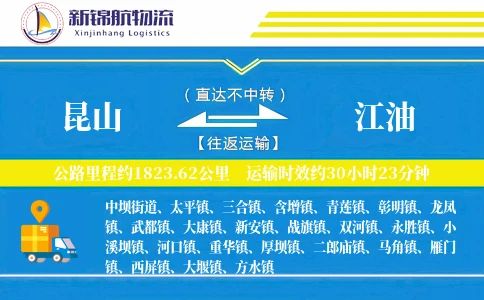 昆山到江油物流公司