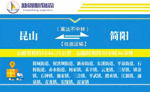 昆山到简阳物流公司