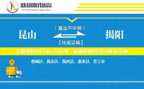 昆山到揭阳物流公司