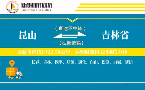 昆山到吉林省物流公司