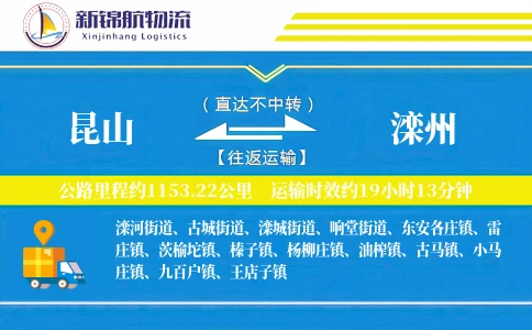 昆山到滦州物流公司
