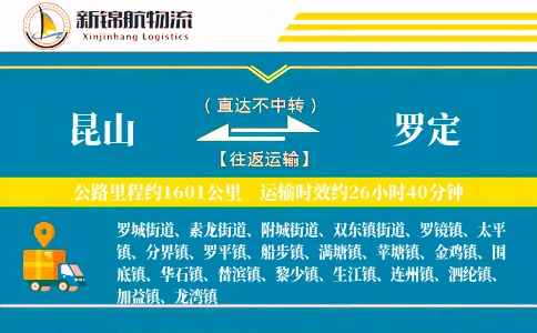 昆山到罗定物流公司