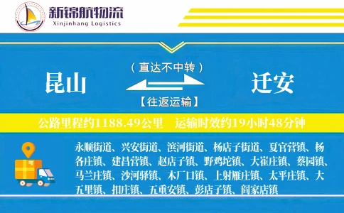 昆山到迁安物流公司