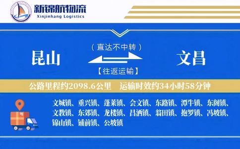 昆山到文昌物流公司