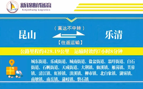 昆山到乐清物流公司