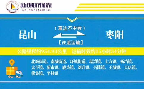 昆山到枣阳物流公司