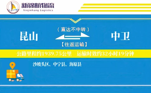昆山到中卫物流公司