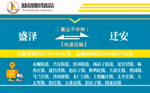 盛泽到迁安物流公司