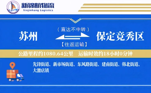 苏州到保定竞秀区物流公司