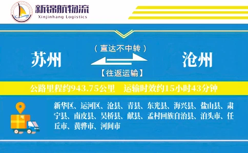 苏州到沧州物流公司