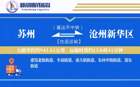 苏州到沧州新华区物流公司