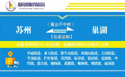 苏州到巢湖物流公司