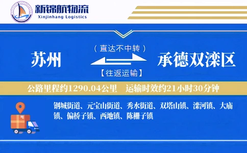 苏州到承德双滦区物流公司