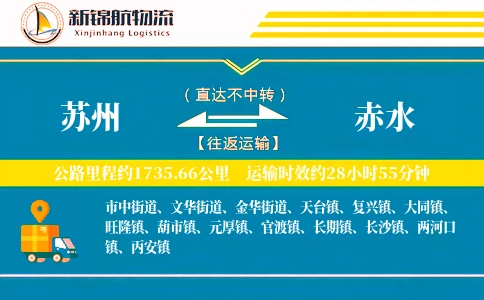 苏州到赤水物流公司
