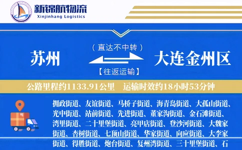 苏州到大连金州区物流公司