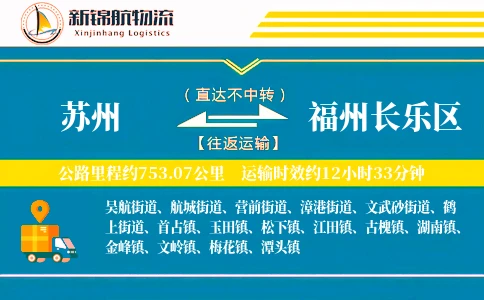 苏州到福州长乐区物流公司