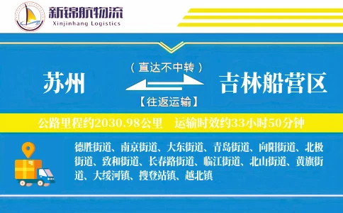 苏州到吉林船营区物流公司
