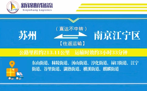 苏州到南京江宁区物流公司
