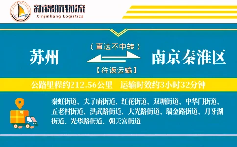 苏州到南京秦淮区物流公司