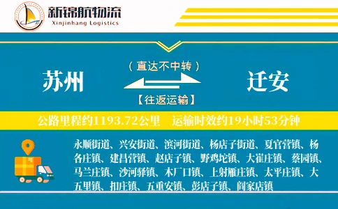 苏州到迁安物流公司