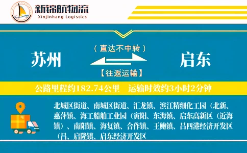 苏州到启东物流公司