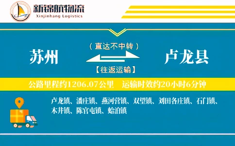 苏州到卢龙县物流公司