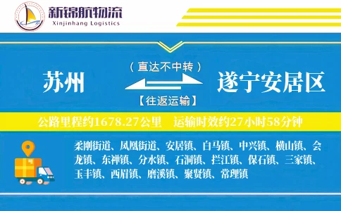 苏州到遂宁安居区物流公司