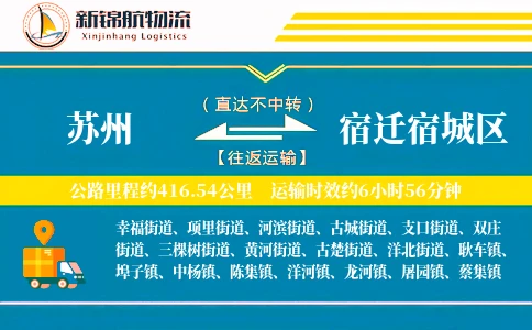 苏州到宿迁宿城区物流公司