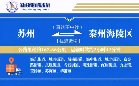 苏州到泰州海陵区物流公司