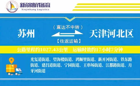 苏州到天津河北区物流公司