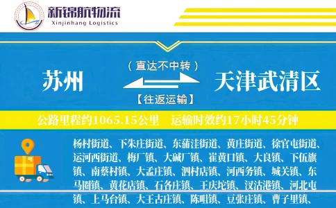 苏州到天津武清区物流公司