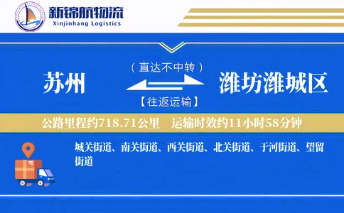 苏州到潍坊潍城区物流公司