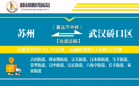 苏州到武汉硚口区物流公司