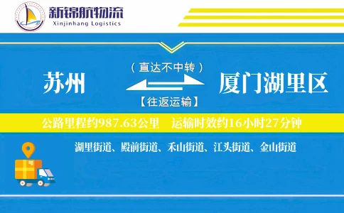 苏州到厦门湖里区物流公司