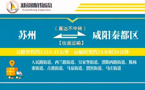 苏州到咸阳秦都区物流公司