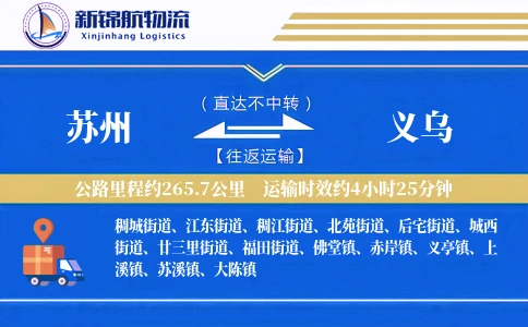 苏州到义乌物流公司